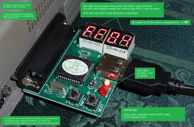 DB25 diagnostic card